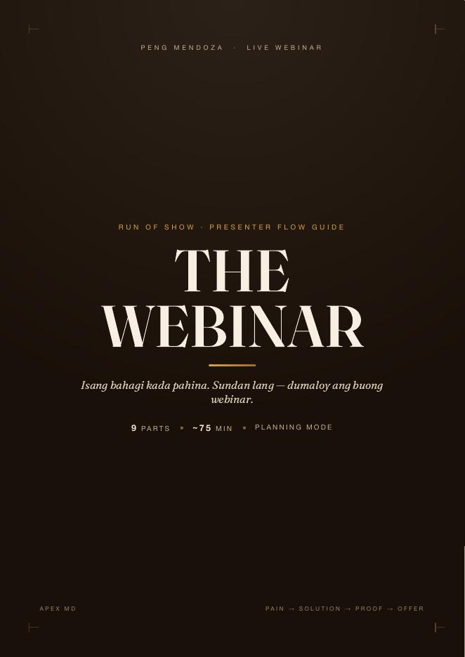 Webinar run of show — PDF
